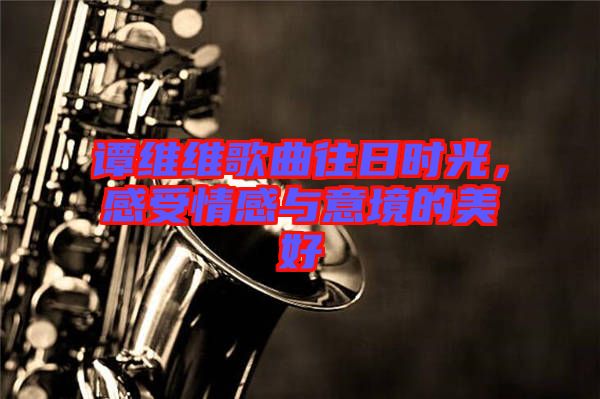 譚維維歌曲往日時光，感受情感與意境的美好