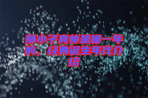 那小子真帥是哪一年的，經(jīng)典誕生年代介紹
