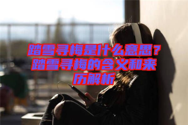 踏雪尋梅是什么意思？踏雪尋梅的含義和來(lái)歷解析