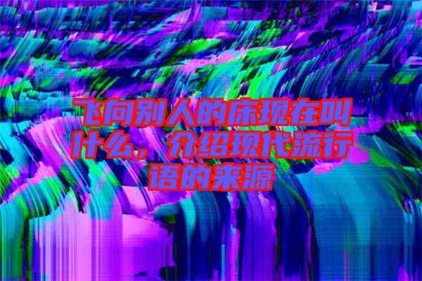 飛向別人的床現(xiàn)在叫什么，介紹現(xiàn)代流行語(yǔ)的來(lái)源